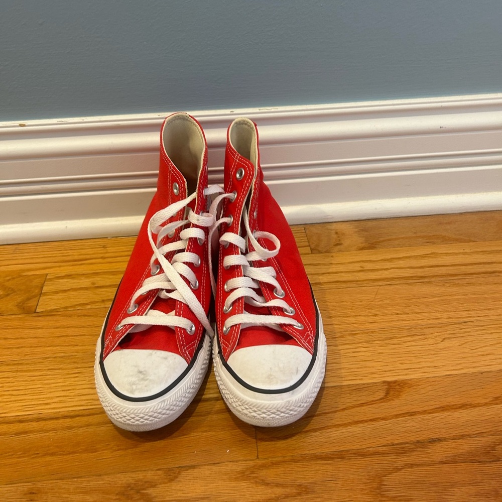 Red High-Top Sneakers